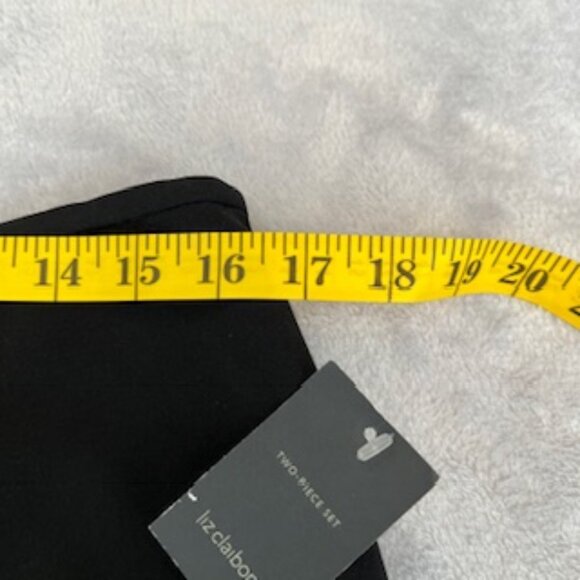 Liz Claiborne Women's Maxi Black Skirt Lined With Slit In Back 12 NWT - Picture 7 of 14